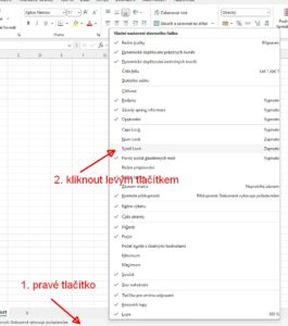 Zapnutí vypnutí klávesy scroll lock v excelu